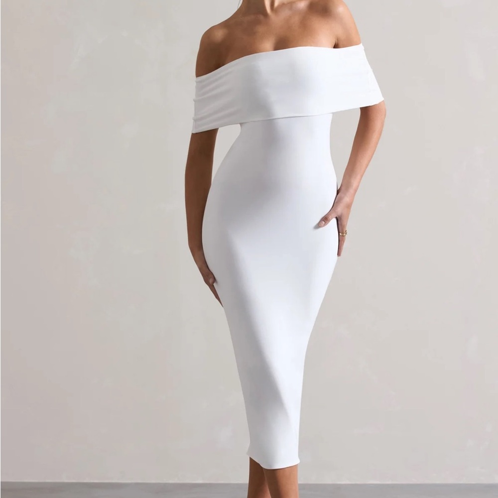 Club L London Strapless White Dress